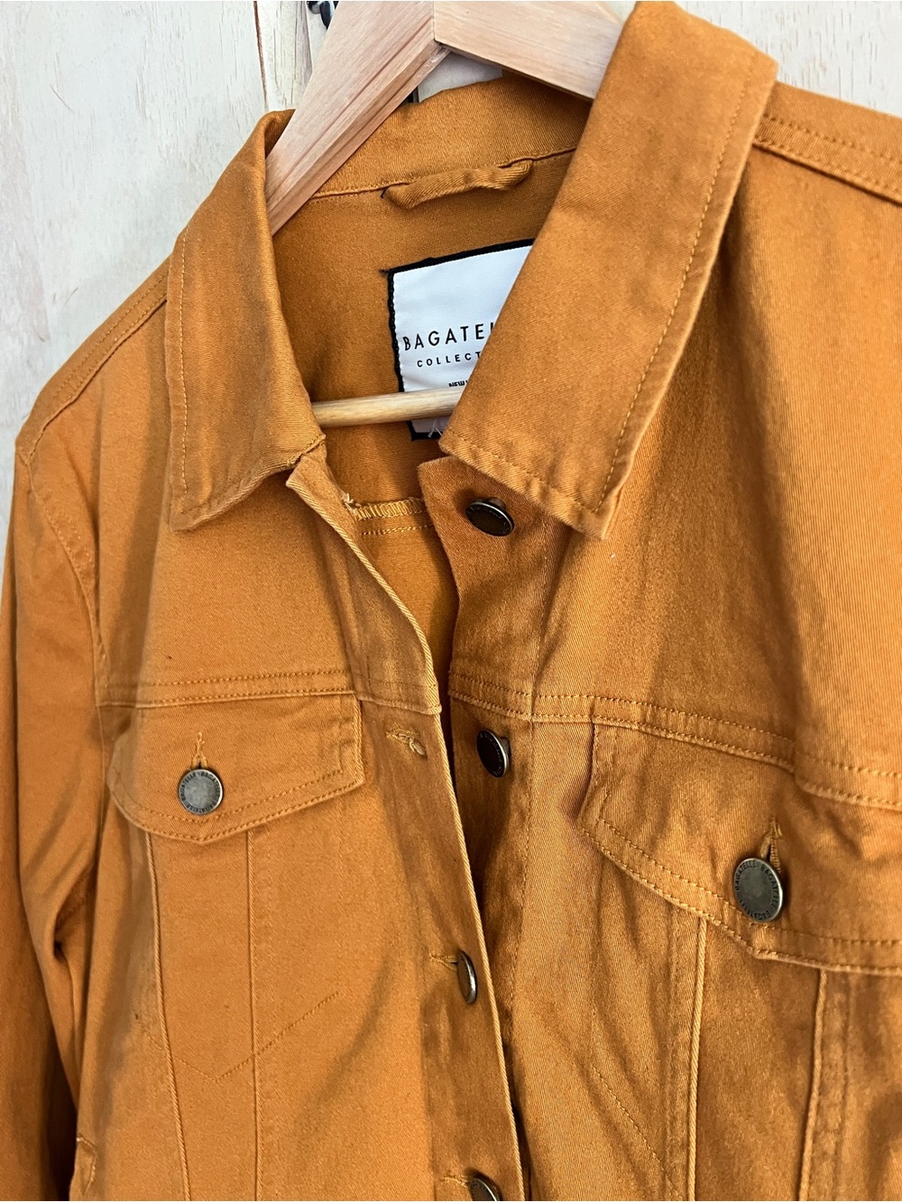 NWT Bagatelle Mustard Yellow Cotton Jean Jacket - Picture 8 of 13